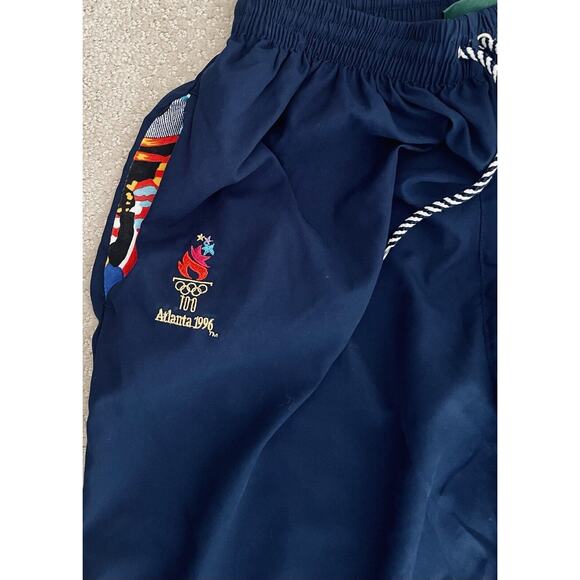 Vintage 1996 Atlanta Olympic Games Speedo Embroidered Navy Track Pants | Size: L - Picture 1 of 8